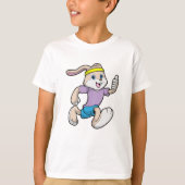 Rabbit atジョギングwithヘッドバンド tシャツ (正面)