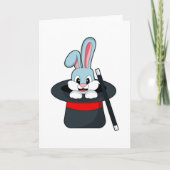 Rabbit at魔法with Wand & Hat カード (正面)
