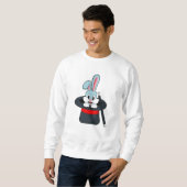 Rabbit at魔法with Wand & Hat スウェットシャツ (正面フル)