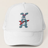 Rabbit at Music with Guitar キャップ (正面)