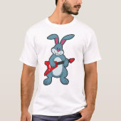 Rabbit at Music with Guitar Tシャツ (正面)
