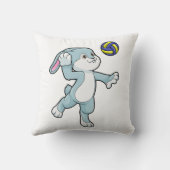 Rabbit at Sports with Volleyball クッション (裏面)