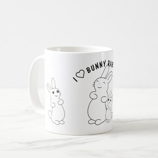 Rabbit Awareness Week コーヒーマグカップ (正面左)