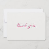 Rabbit Blowing Pink Bubble gum Thank you サンキューカード (裏面)