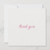 Rabbit Blowing Pink Bubble gum Thank you サンキューカード (裏面)