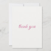 Rabbit Blowing Pink Bubble gum Thank you 招待状 (裏面)