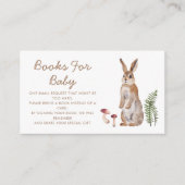 Rabbit Book Request Baby Shower Enclosureカード エンクロージャーカード (正面)