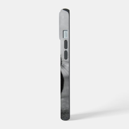 Rabbit Bunny写真Black and White Personalizable iPhone 15ケース (左側面)