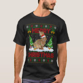 Rabbit Bunny Ugly Xmas Sweater Funny Animal Lights Tシャツ (正面)