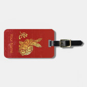 Rabbit Chinese Zodiac Horoscope Constellation Sign ラゲッジタグ (正面横)