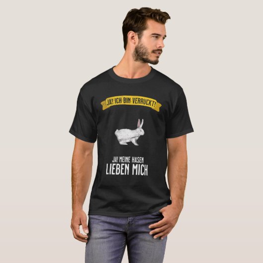 Rabbit   Crazy & Rabbit Love Me Tシャツ (正面フル)