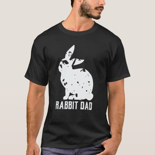 Rabbit Dad Mens Boys Owner Pet Bunny Easter Animal Tシャツ (正面)