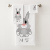 Rabbit Design Monogrammed バスタオルセット (インサイチュ)