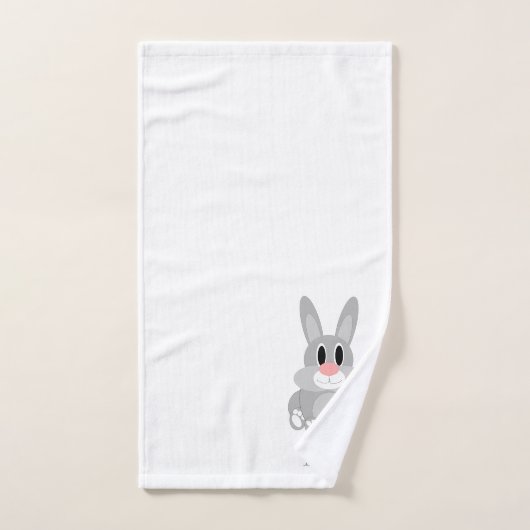 Rabbit Design Monogrammed バスタオルセット (ハンドタオル)