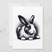rabbit drawing 招待状 (正面)