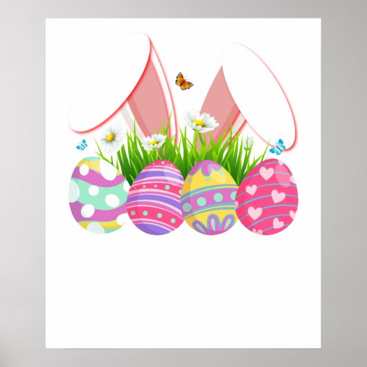 rabbit egg, retro, vintage ポスター (正面)