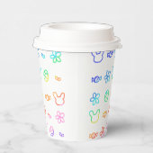 Rabbit, eggs, sweets and flowers うさぎと卵とお菓子と花紙コップ 紙コップ (右)