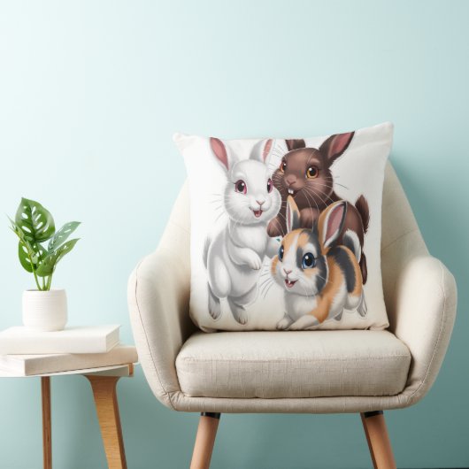Rabbit family  クッション (椅子)