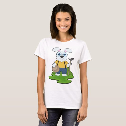 Rabbit Farmer Rake Farm Tシャツ (正面フル)