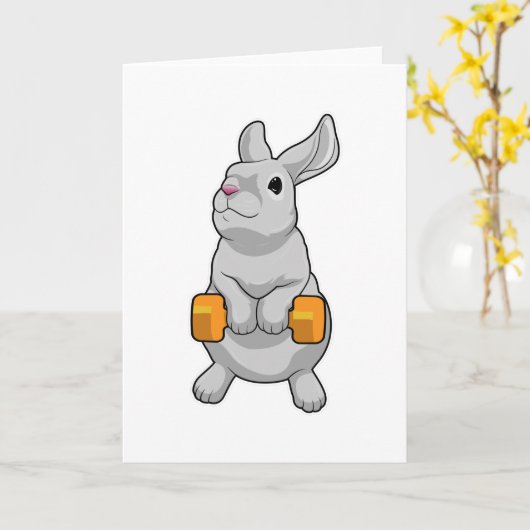 Rabbit Fitness ダンベル カード (黄色い花)