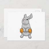 Rabbit Fitness ダンベル ポストカード (正面/裏面)