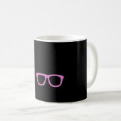 Rabbit Glasses Pink コーヒーマグカップ (正面右)