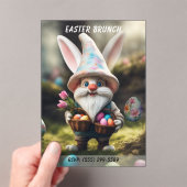 Rabbit Gnome Egg Basket Easter Brunch アクリル招待状 (インサイチュ (ポータブル))
