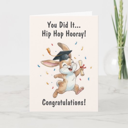 Rabbit Graduation Card カード (正面)