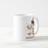Rabbit Graduation Personalized コーヒーマグカップ (正面右)