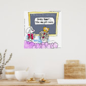 Rabbit Grammarおもしろい Policeポスター ポスター (キッチン)