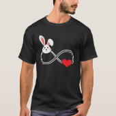 Rabbit Heart Animal Love Infinity Tシャツ (正面)
