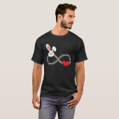 Rabbit Heart Animal Love Infinity Tシャツ (正面フル)