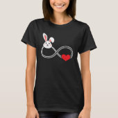 Rabbit Heart Animal Love Infinity Tシャツ (正面)