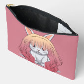 Rabbit in a Wig Large アクセサリーポーチ (見開き)