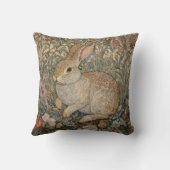 Rabbit in an English Garden William Morrisスタイル クッション (裏面)