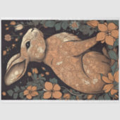 Rabbit in Line Art 1 Decopage紙 薄葉紙 (正面)