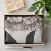 Rabbit in Line Art 2 Decopage紙 薄葉紙 (ギフト)