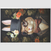 Rabbit in SuitとHat 2 Decopage紙 薄葉紙 (正面)