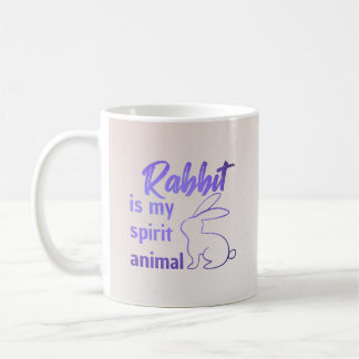 Rabbit is my spirit animal コーヒーマグカップ