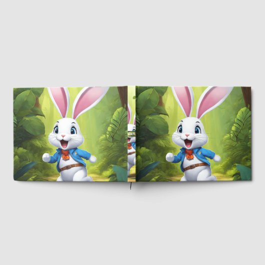 Rabbit Logo Black Guest Book ゲストブック (全面)