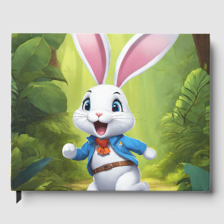 Rabbit Logo Black Guest Book ゲストブック