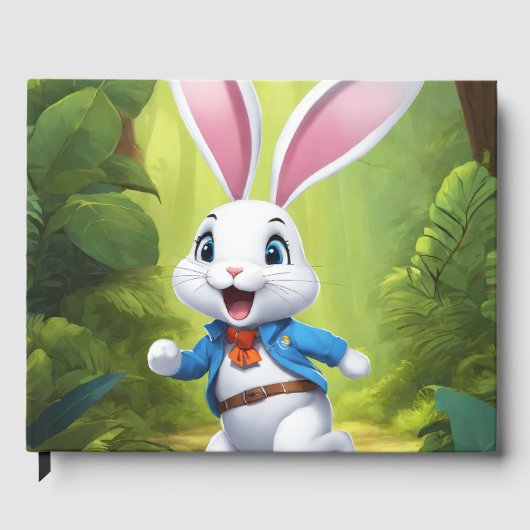 Rabbit Logo Black Guest Book ゲストブック (正面)