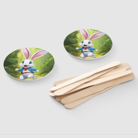 Rabbit Logo Black Guest Book ハンドファン (組立なし)