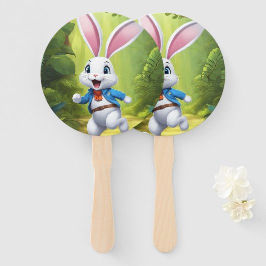 Rabbit Logo Black Guest Book ハンドファン (正面&裏面)