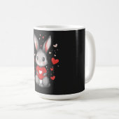 Rabbit Lover Heart Girl コーヒーマグカップ (正面右)