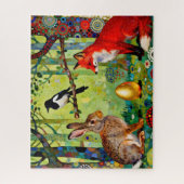 Rabbit, Magpie, Fox and “The Forest’s Secret”  ジグソーパズル (縦)