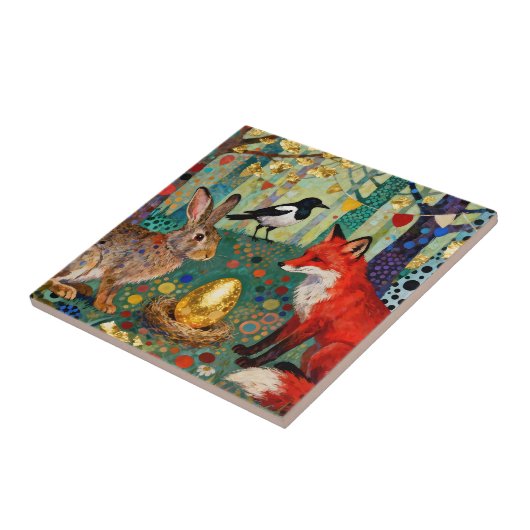 Rabbit, Magpie, Fox and “The Golden Goose Egg” タイル (側面)