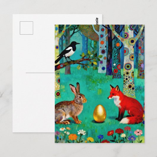 Rabbit, Magpie, Fox and “The Sharing Path” ポストカード (正面/裏面)