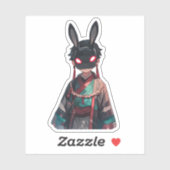Rabbit Mask Kimono Sticker – Dark Kawaii シール (シート)