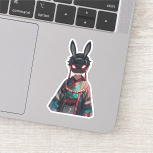 Rabbit Mask Kimono Sticker – Dark Kawaii シール